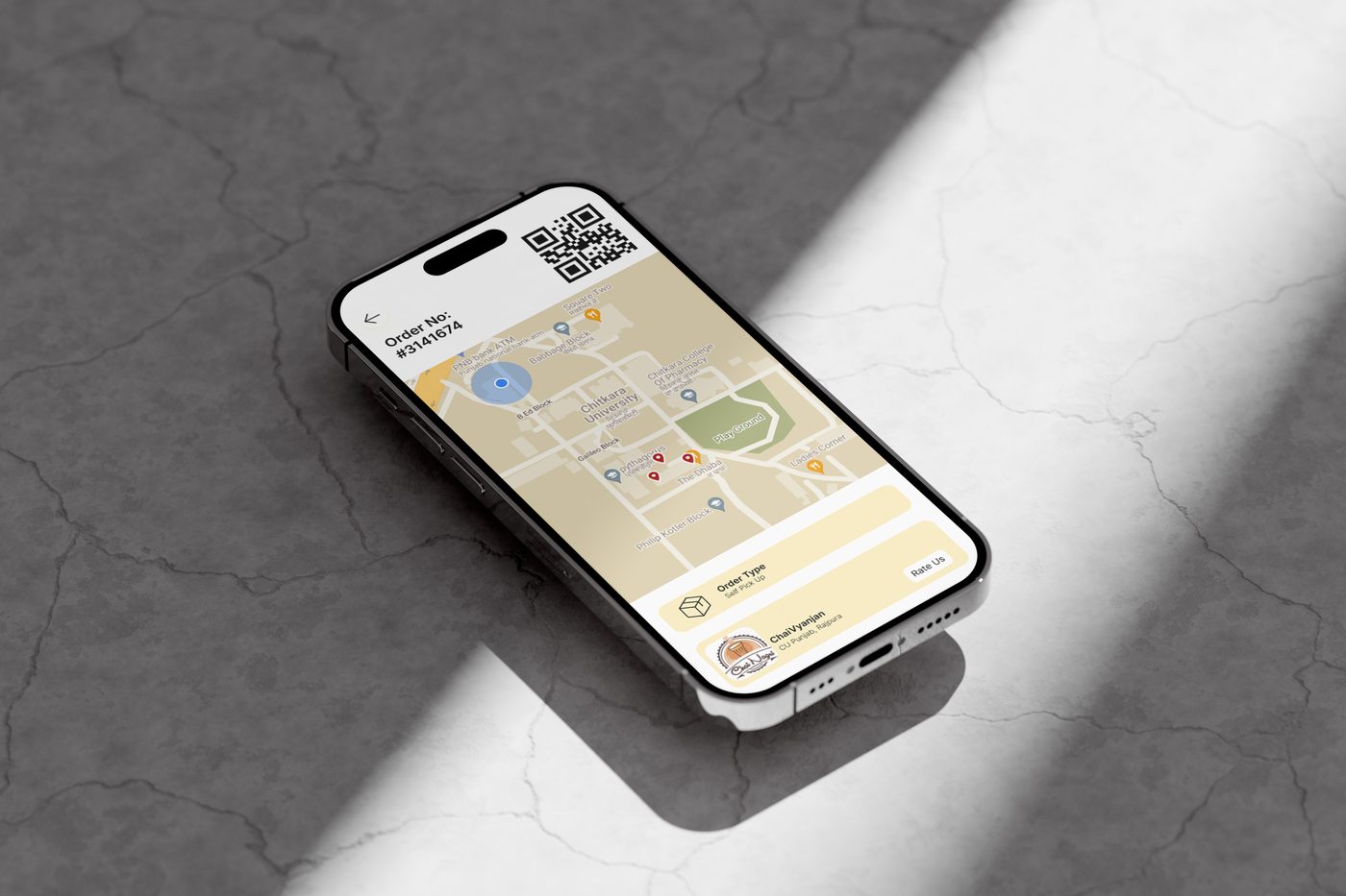 Order info screen