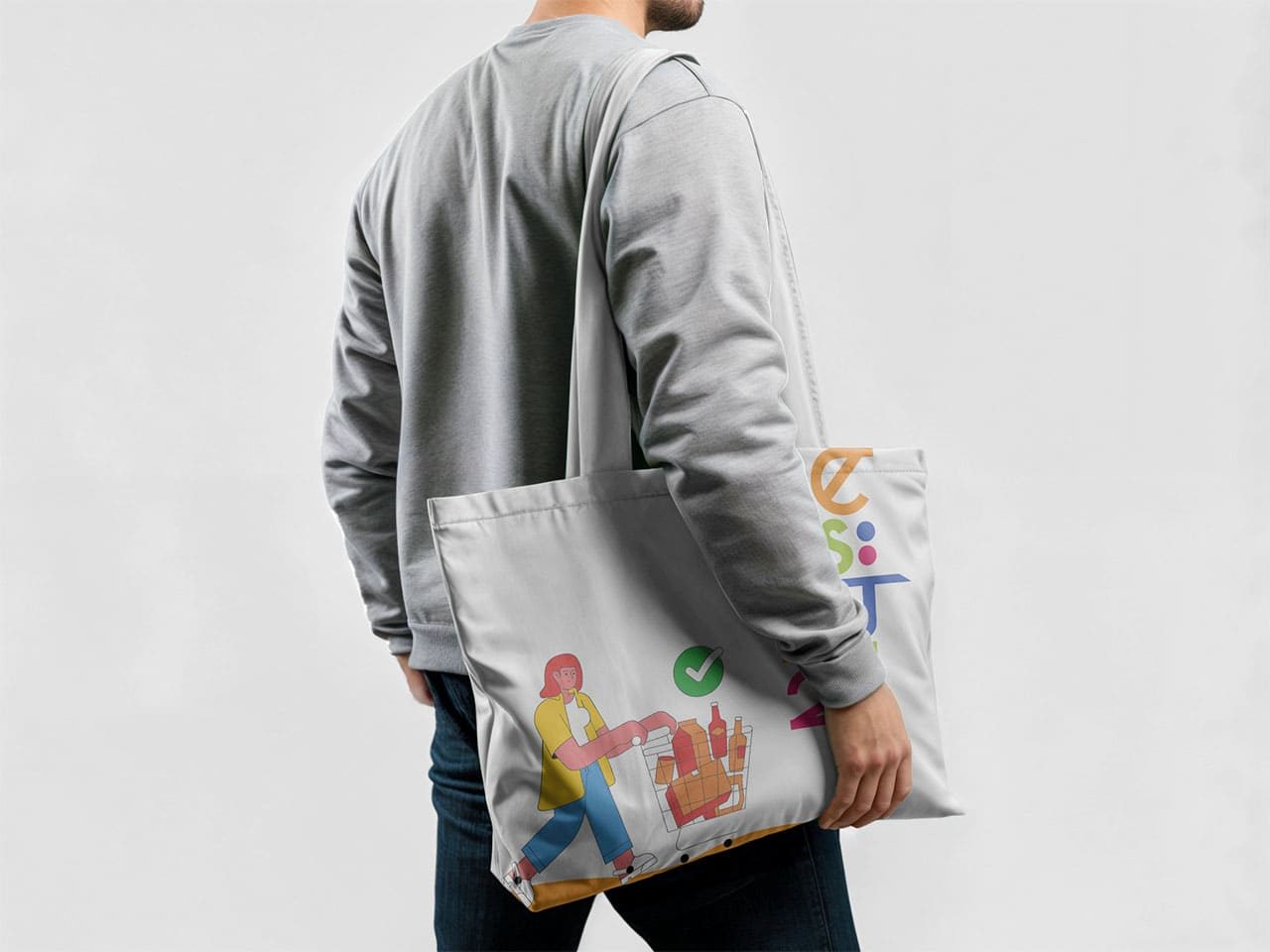NES Tote Bag Worn